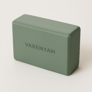 yoga bricks India, yoga block eco-friendly, non-slip yoga brick, EVA yoga block, Varenyam yoga brick, best yoga block for home practice, yoga props India
